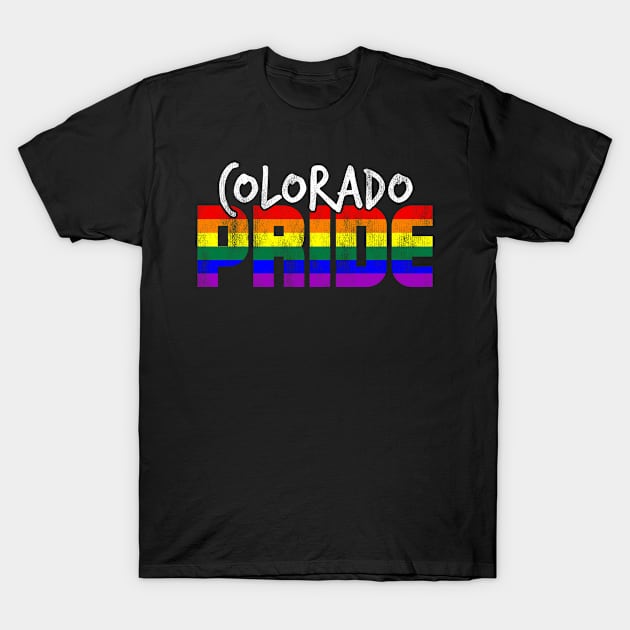 Colorado Pride LGBT Flag T-Shirt by wheedesign